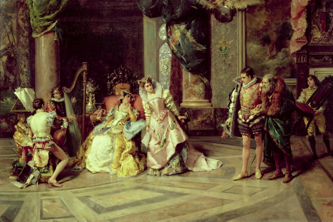 Cesare Detti - Galileo alla corte di Isabella, 1878